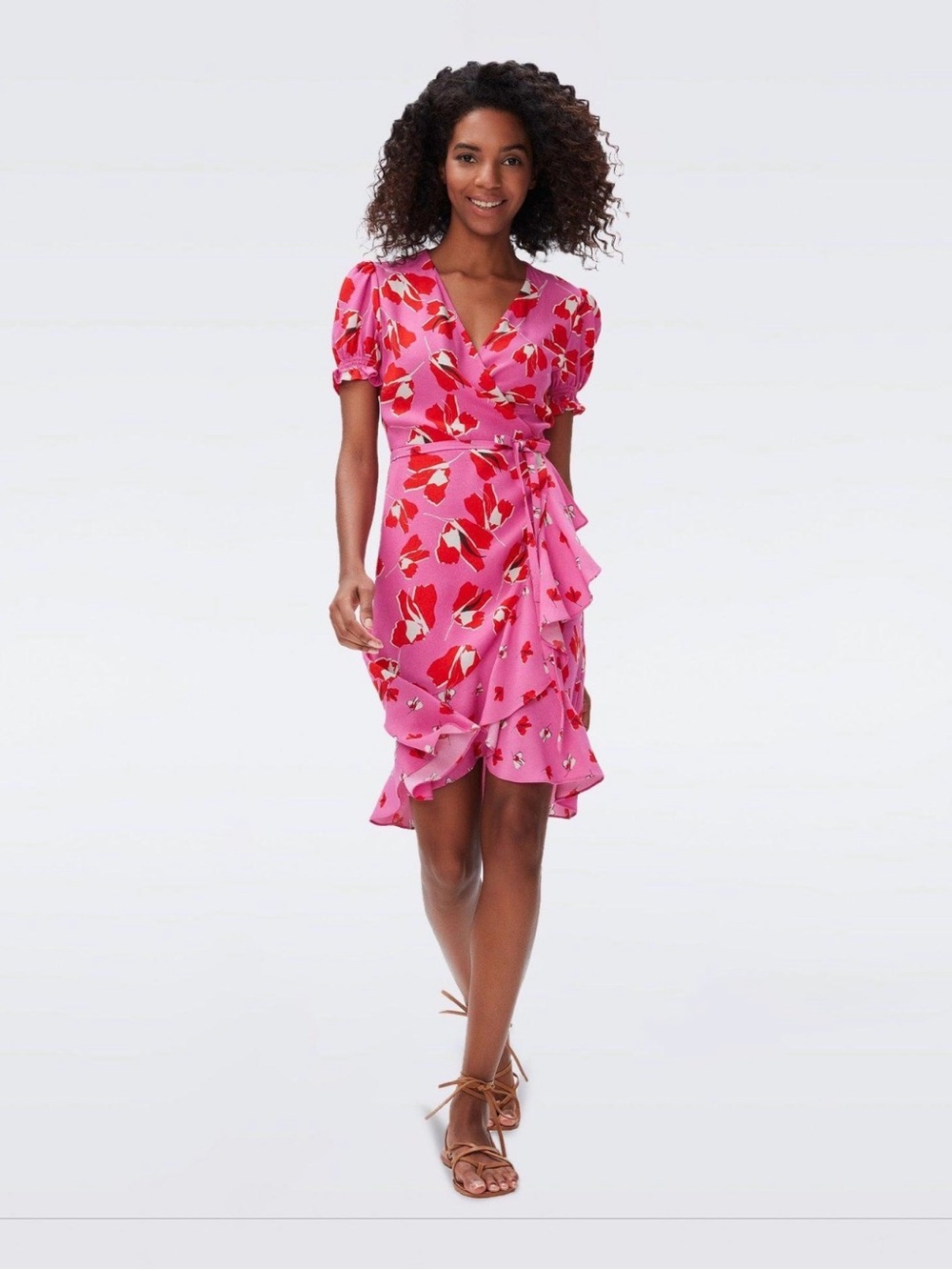 Diane von Furstenberg Emilia Wrap Dress Tulip